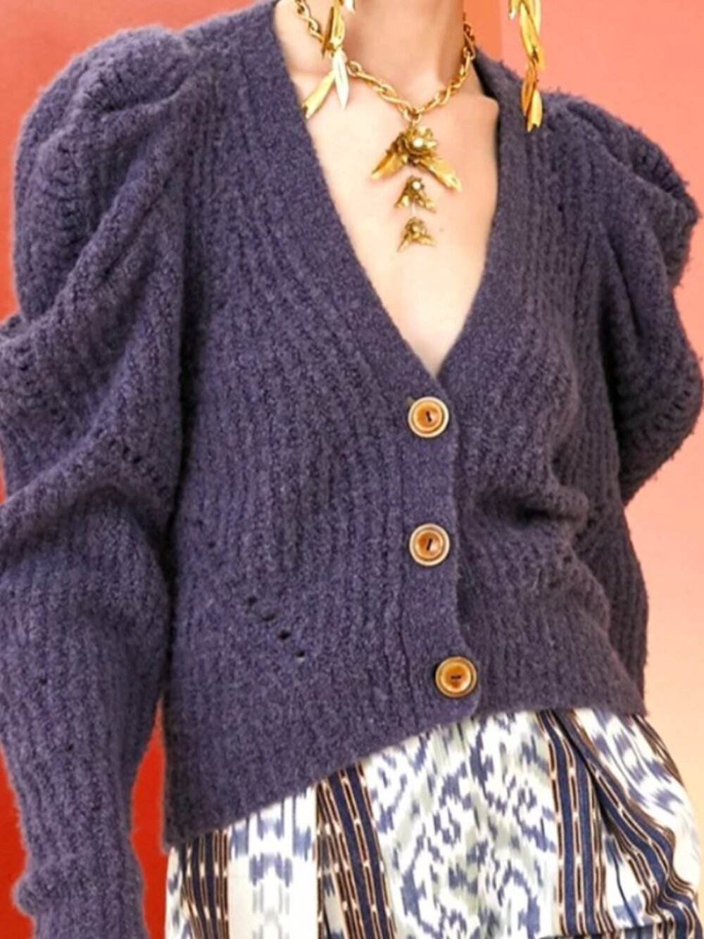 Womens Ulla Johnson Emmy Periscope (Item-117) Alpaca Blend Cardigan Sweater S
